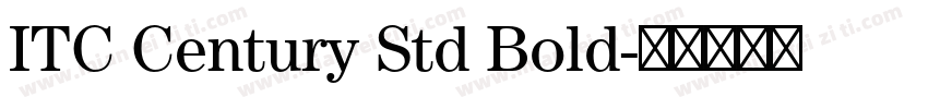 ITC Century Std Bold字体转换